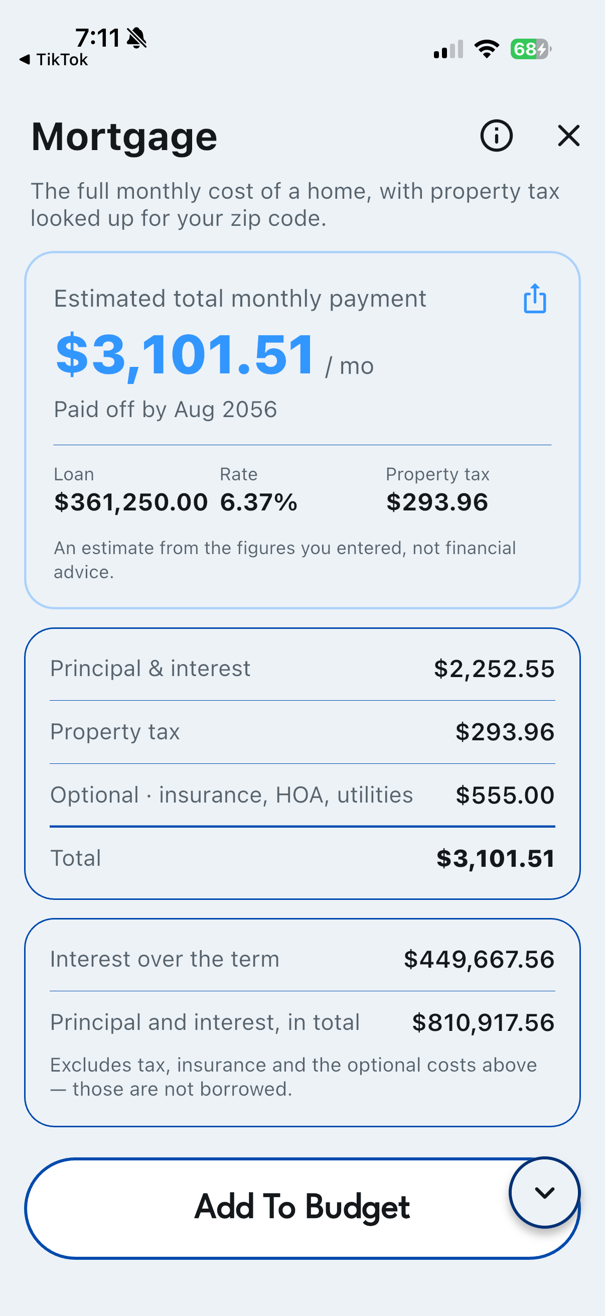 Mortgage calculator